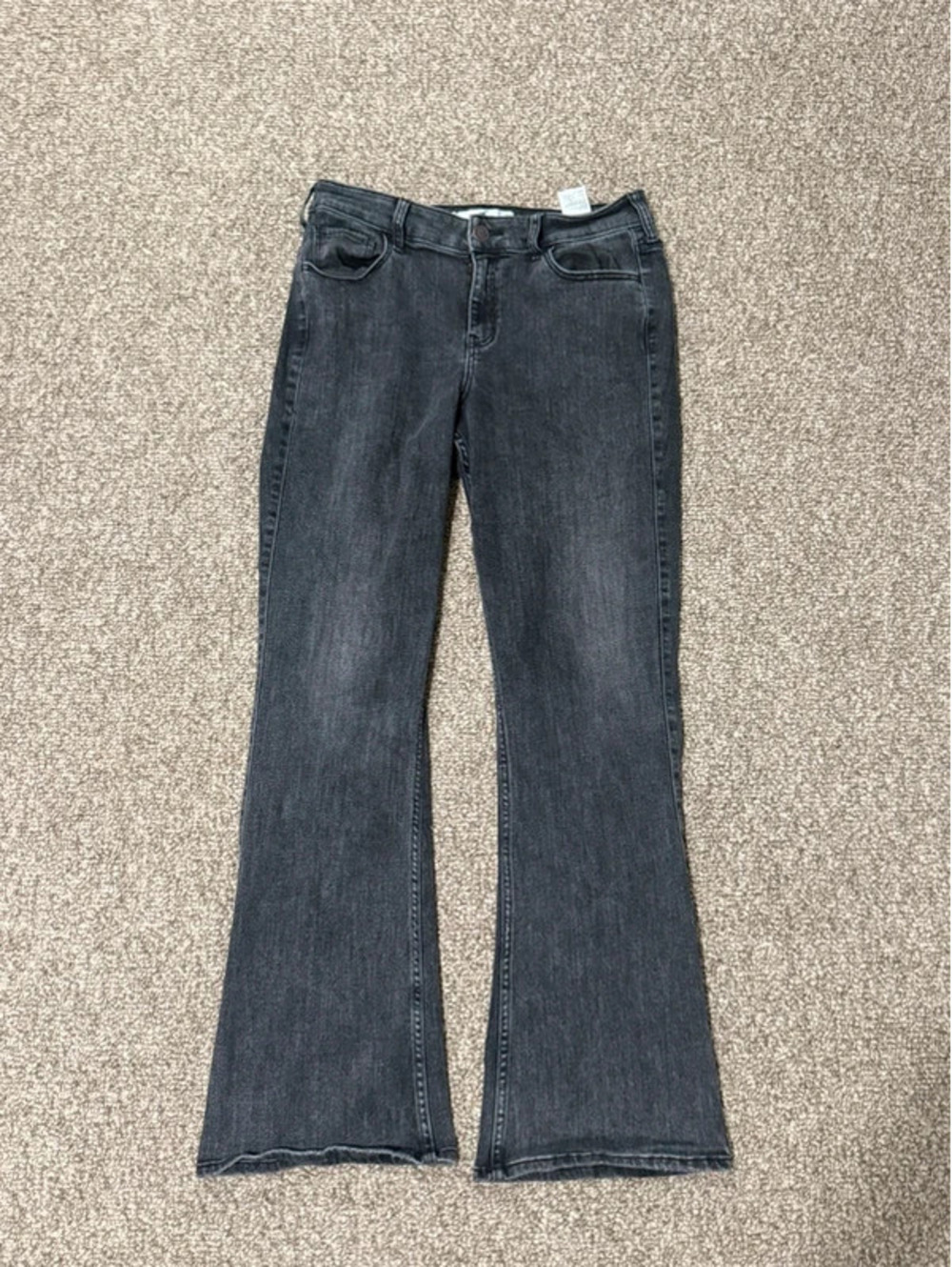 Hollister Curvy Mid-Rise Bootcut Jeans Washed Black Size 12L W31